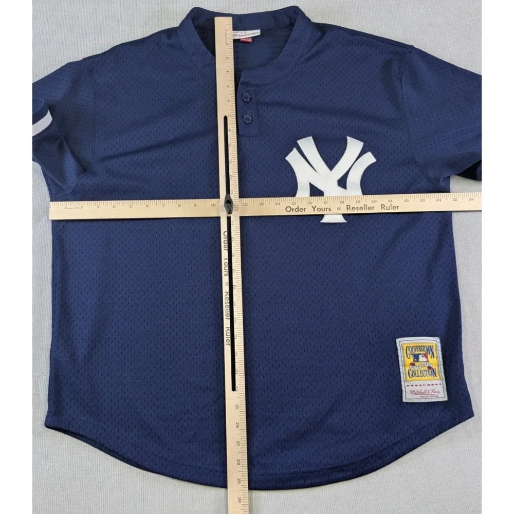 New York Yankees Jersey Mens XL Blue Mitchell Ness Don Mattingly 90s MLB